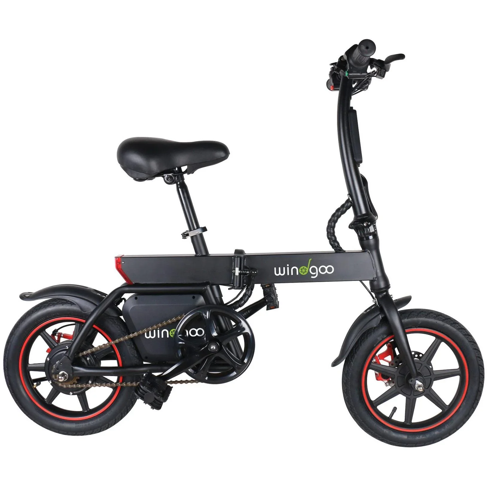 Windgoo B-20 Elektrisches Faltrad - Geschwindigkeit 25 km/h - 15 km Reichweite - Scheibenbremsen - 6