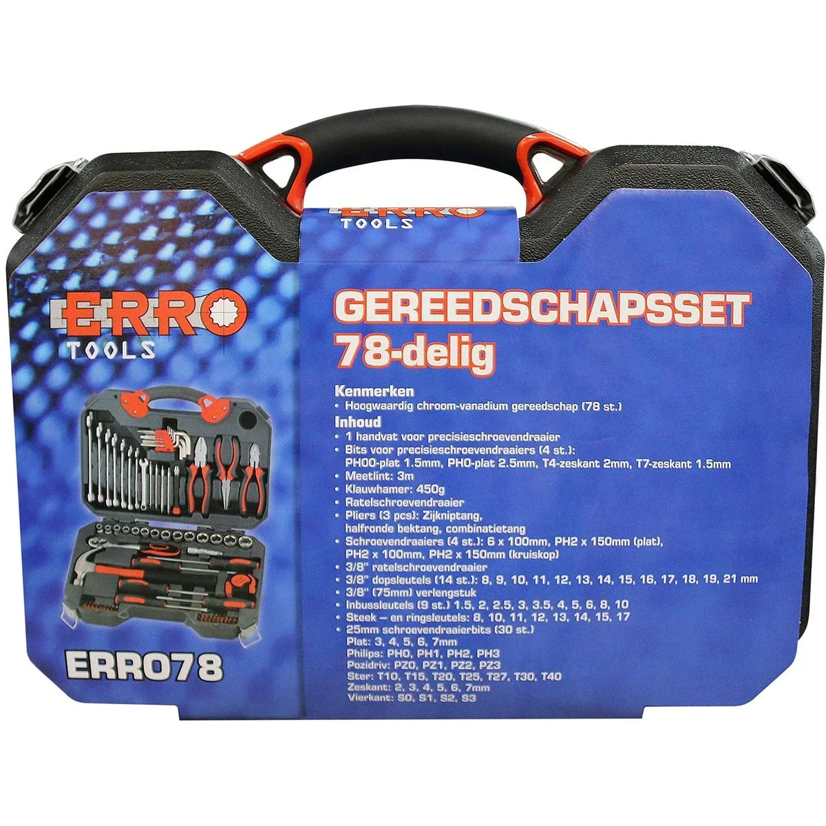 Werkzeugkasten mit 78-teiligem Werkzeugsatz - 1