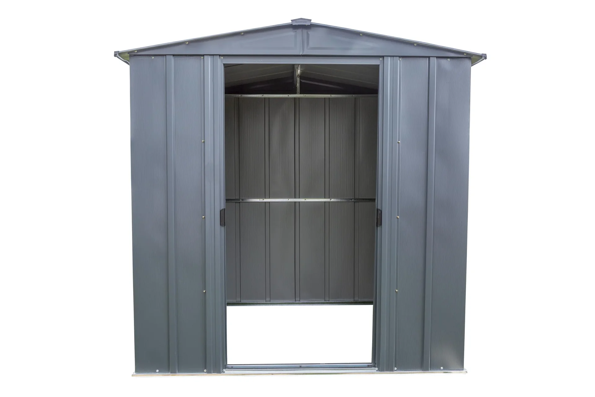 Metallgerätehaus, grau, 194x151x190 cm - 2