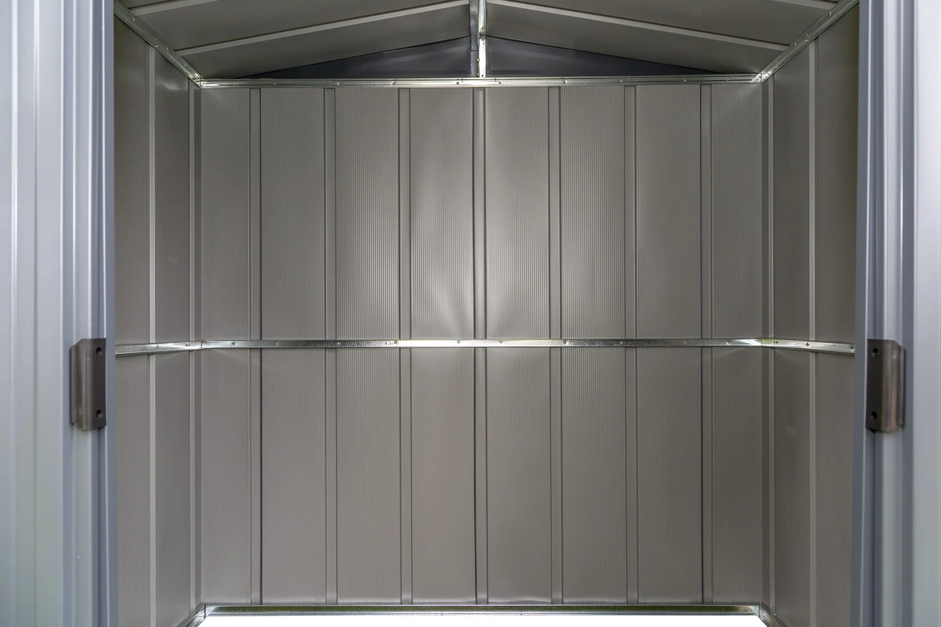 Metallgerätehaus, grau, 194x151x190 cm - 8