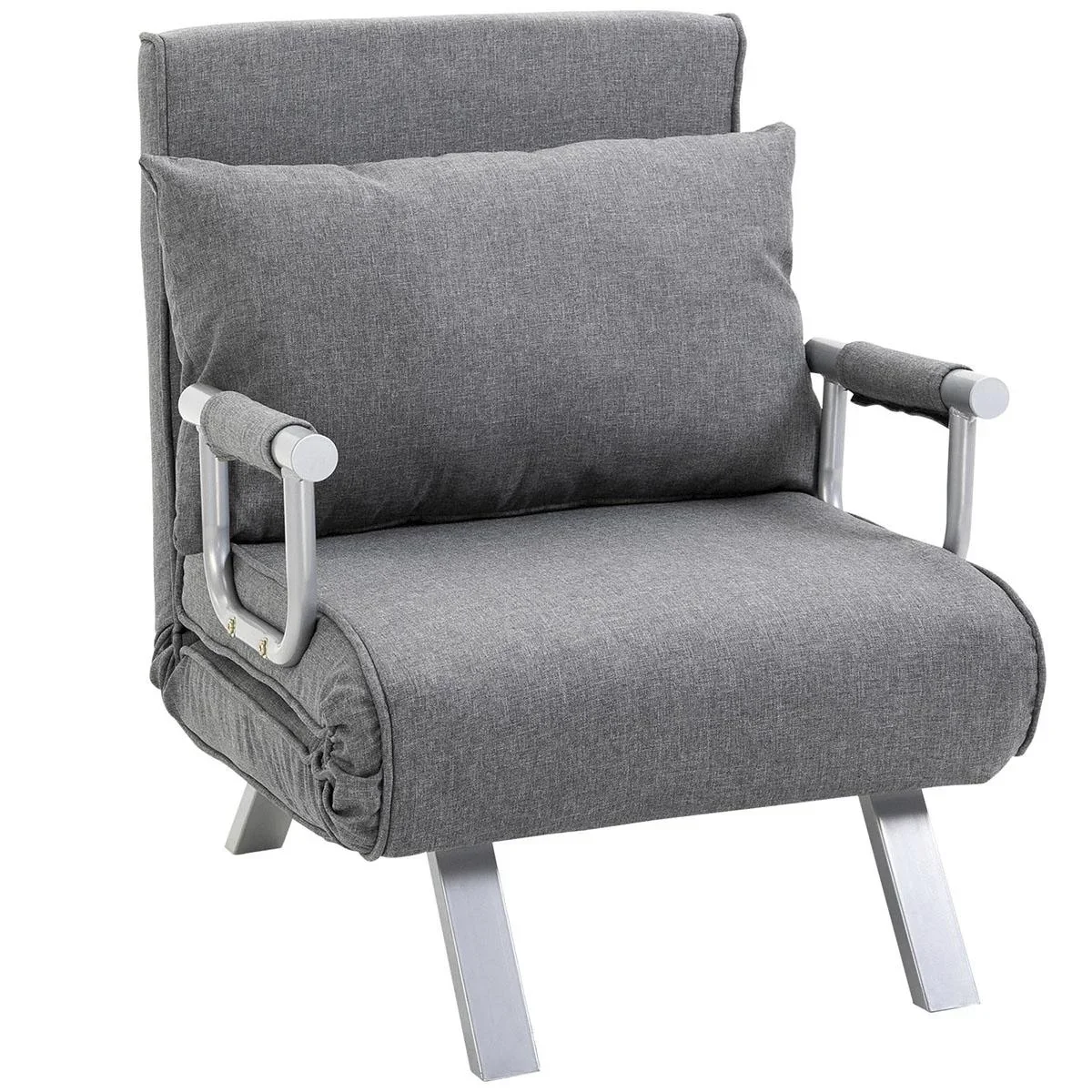 Schlafsofa mit Armlehne 3-in-1 Schlafsessel Gästebett Klappmatratze Klappbett Chaiselongue Multifunktion - 2