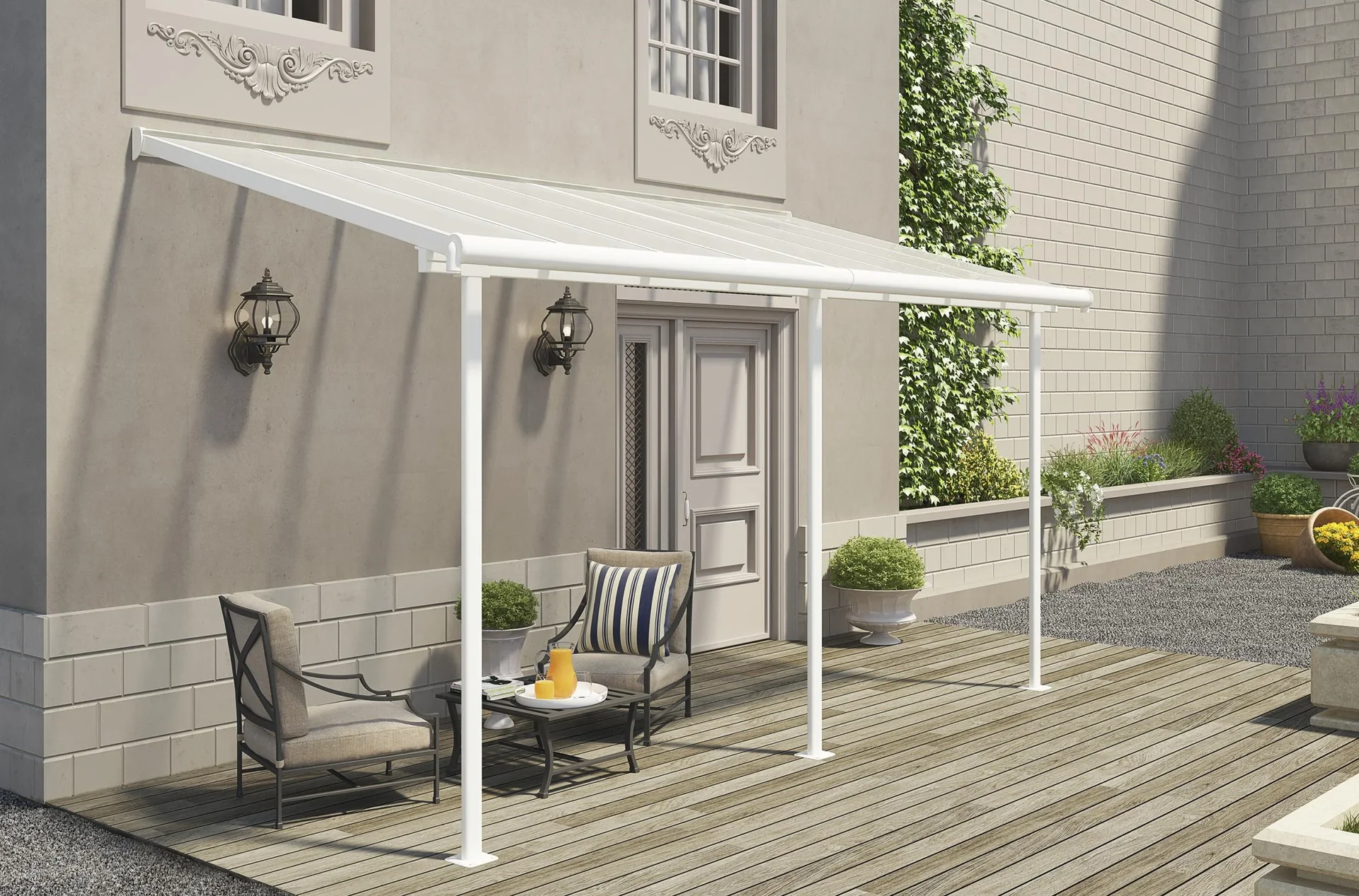 Terrassendach Sierra 230 x 447 cm weiß - 3