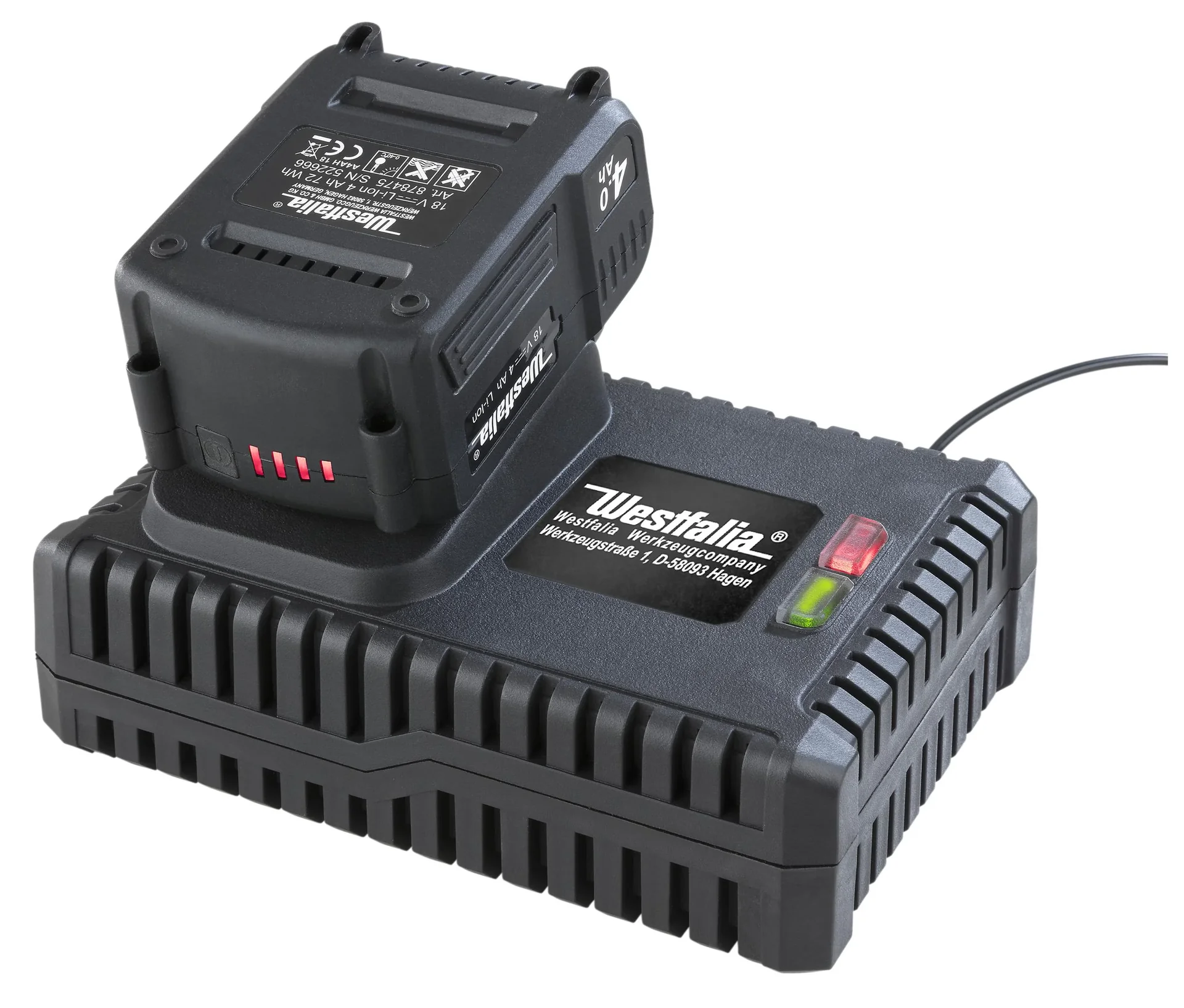 Starter-Set 18 Volt Li-Ionen Familie: 1 x Akku 4,0 Ah + 1 x Schnellladegerät - 4