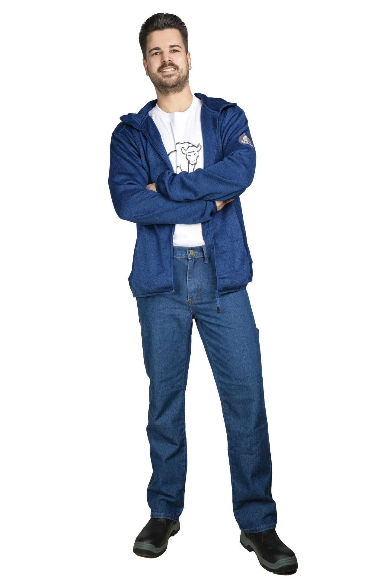 Arbeitsjeans aus strapazierfähigem Denim, Farbe blau, Gr. 48 - 1