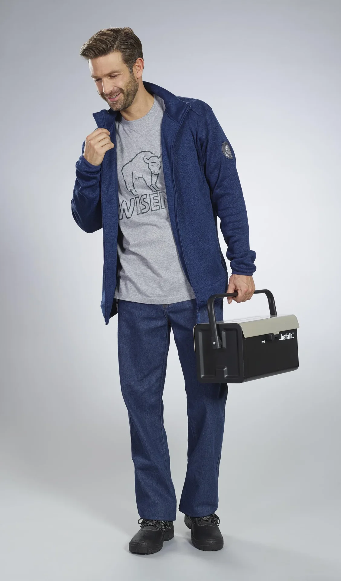 Arbeitsjeans aus strapazierfähigem Denim, Farbe blau, Gr. 48 - 9