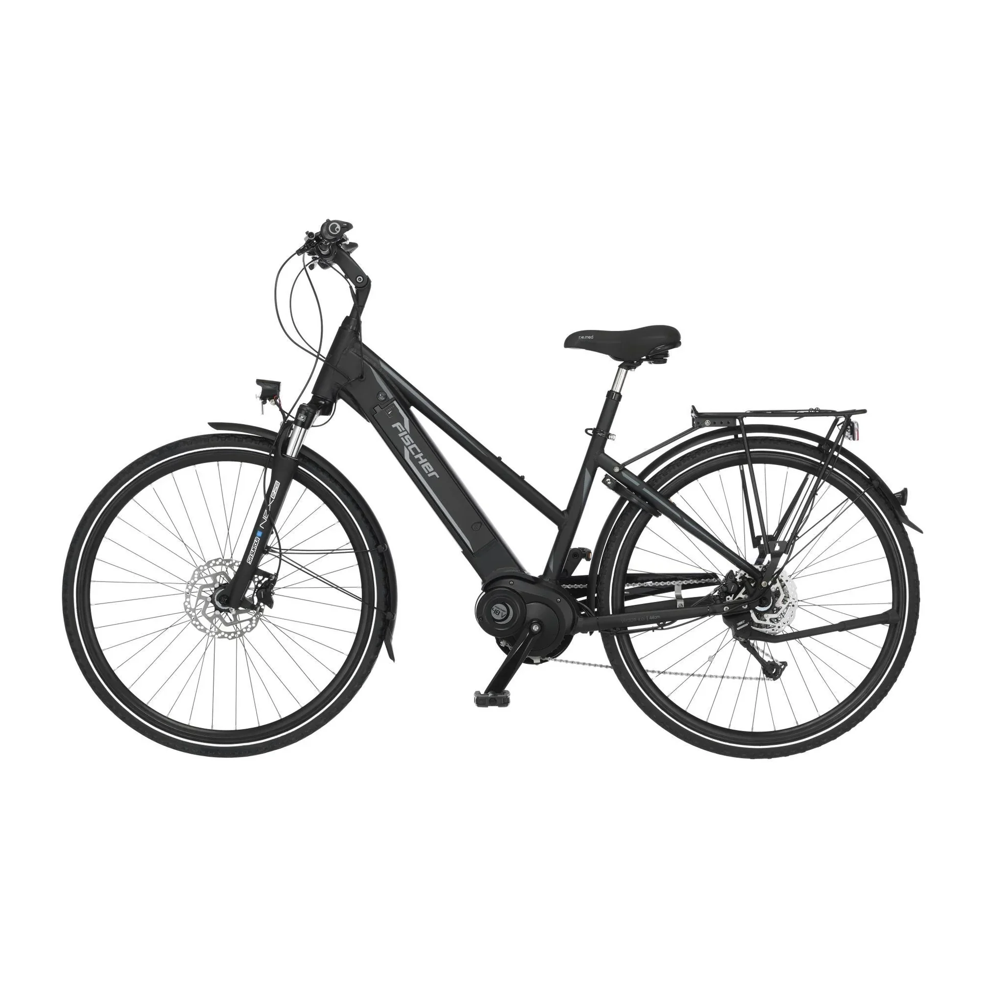 Damen E-Bike Trekking, 28 Zoll, Rahmengröße 44 cm, 9-Gang Kettenschaltung, schwarz matt, VIATOR 4.1i - 2