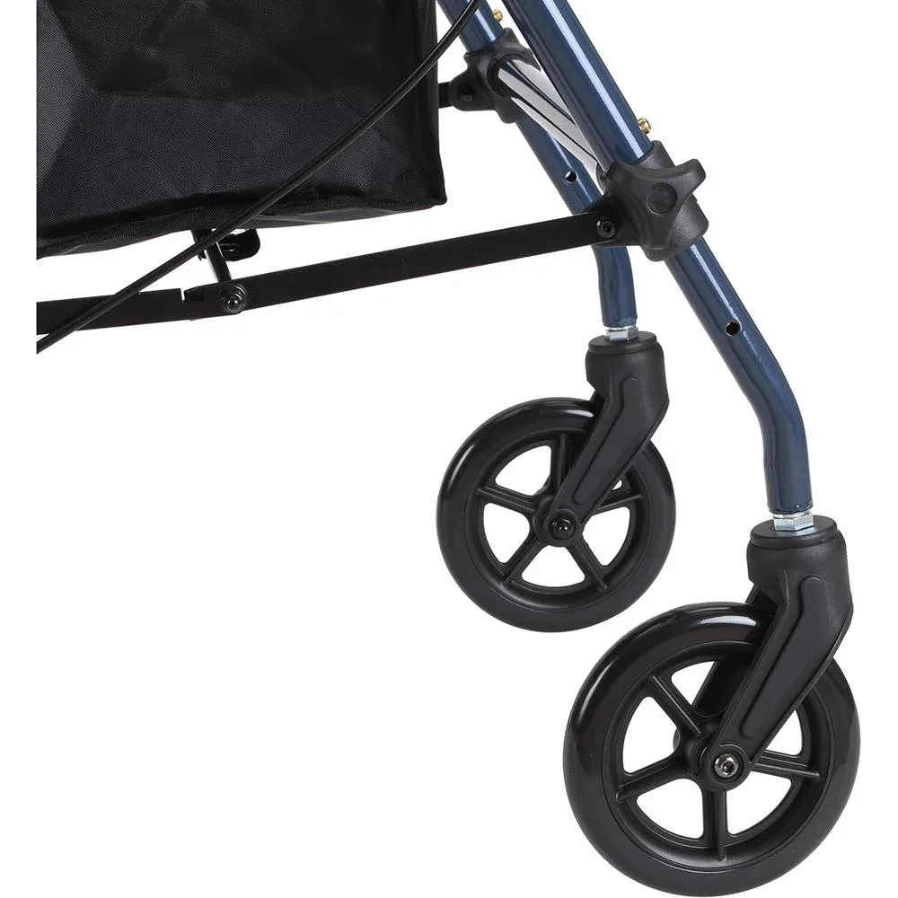 Rollator Gehhilfe Laufhilfe für Senioren höhenverstellbar faltbar Stahl Schwarz - 4