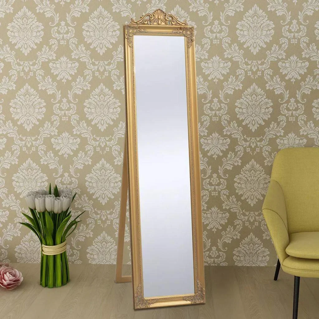 Freistehender Spiegel Barok 160x40cm gold - 0