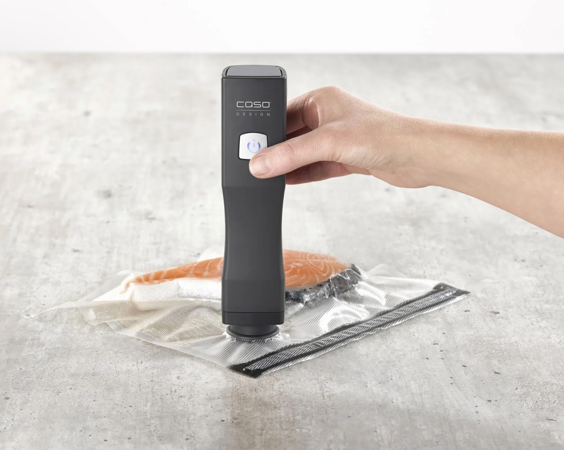 Hand-Vakuumierer OneTouch Eco-Set - Vakuumierer inkl. 3 Glas Vakuumbehälter + 10 Zip-Beutel - 4