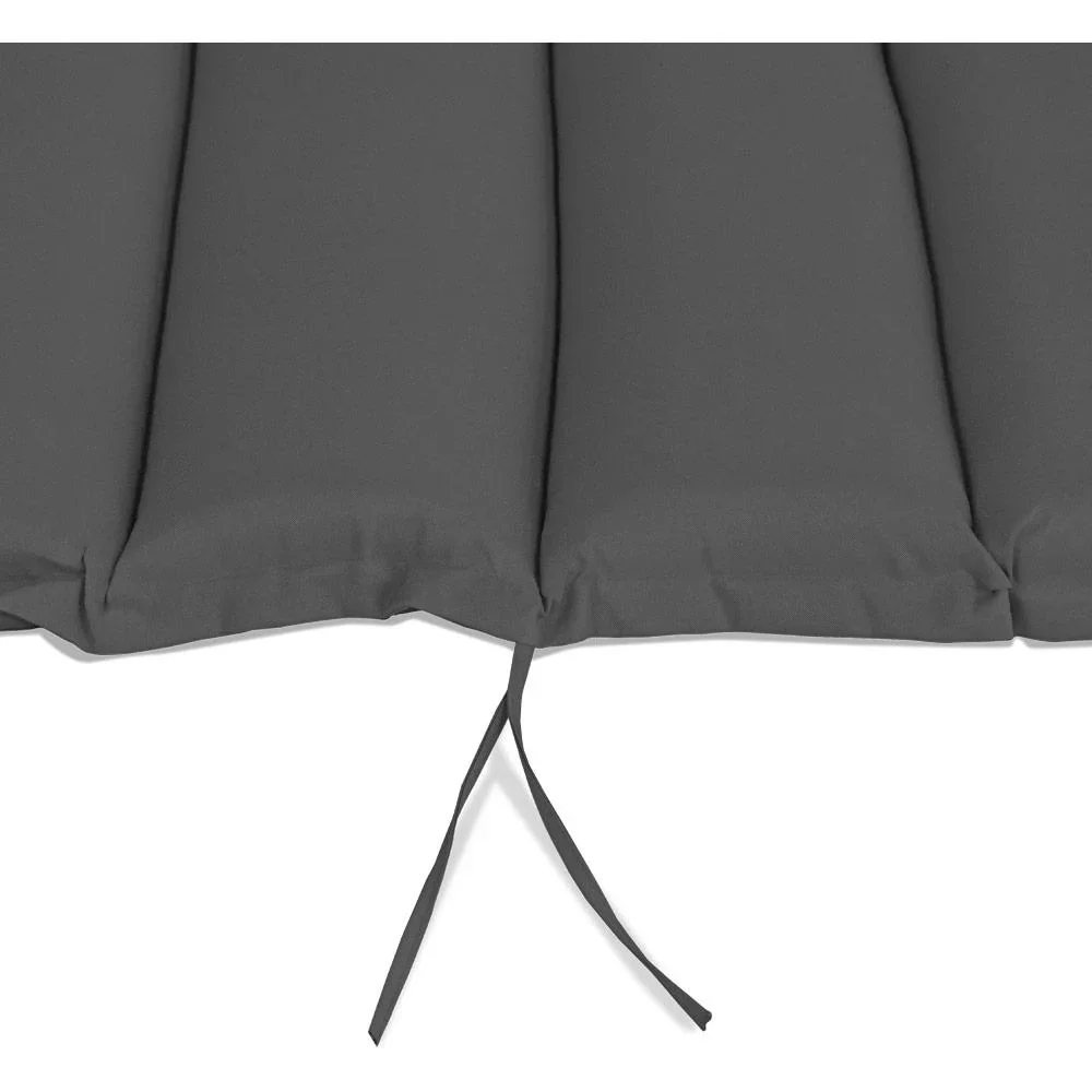 Gartenkissen für Liegestuhl - mit abnehmbarem Kissen - Anthrazit - 183x56x7cm - 0