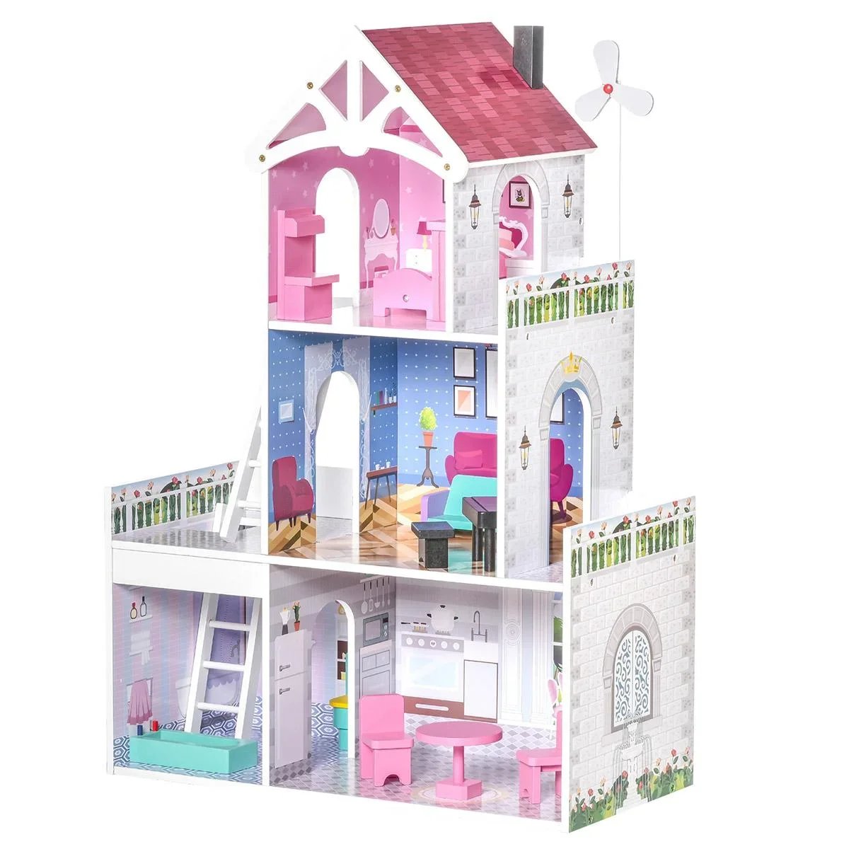 Kinder Puppenhaus 60 cm x 29 cm x 85 cm - 2