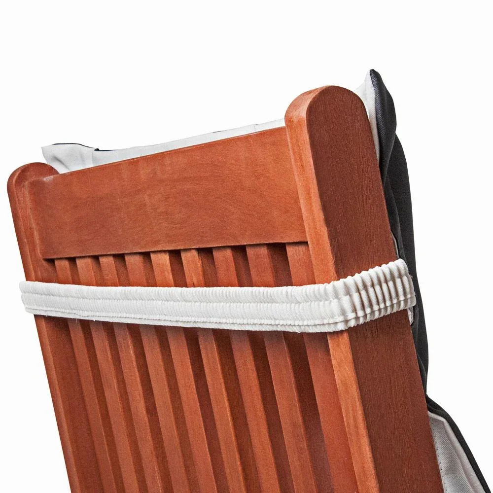 Gartenstuhlbezug 6 stus Vanamo creme-anthrazit Wendekissen - 2