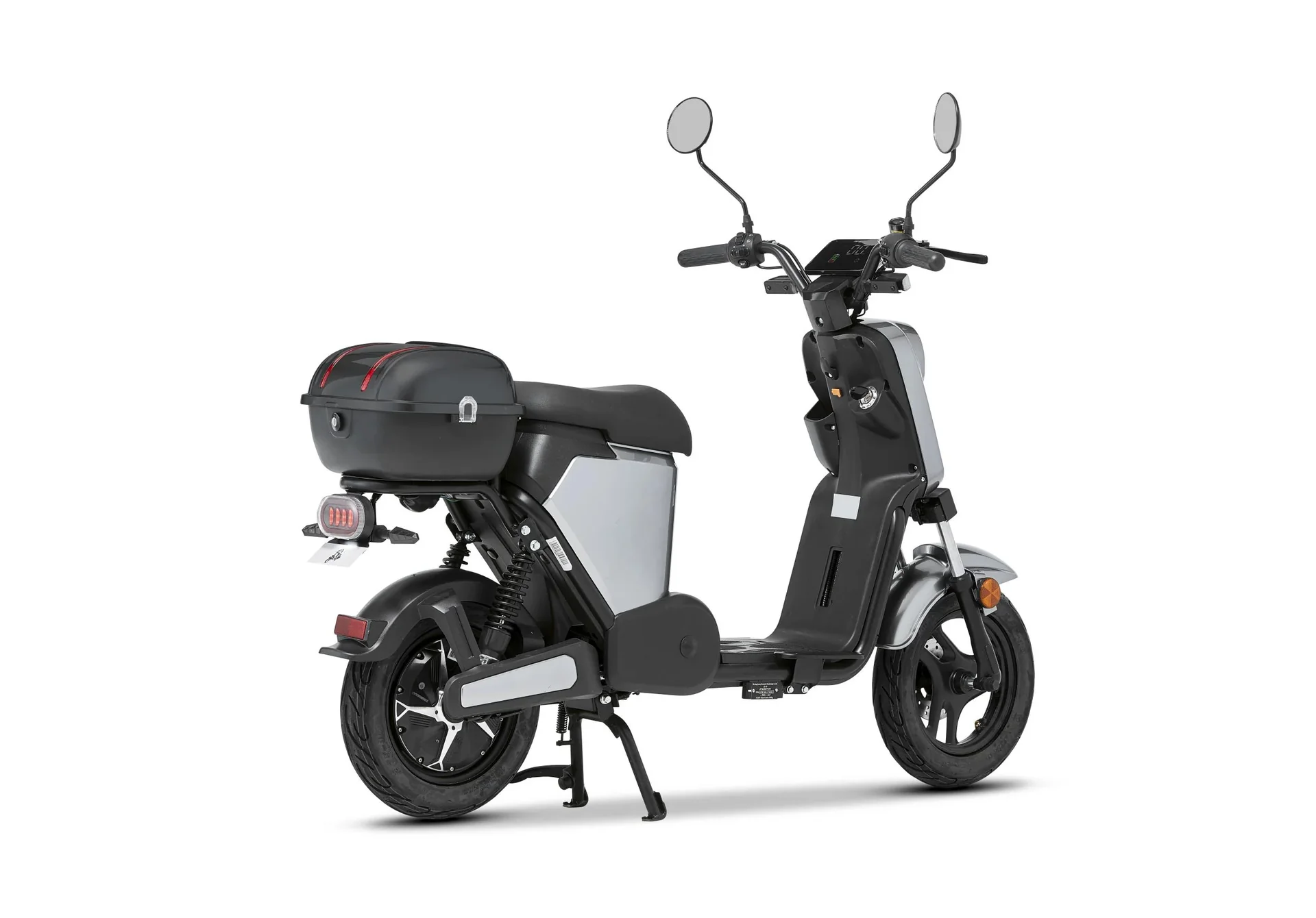 E-Roller "Messina" 20 km/h silber - Sparsam - Effizient dank hochwertigem Radnabenmotor und Lithium-Akku - 6