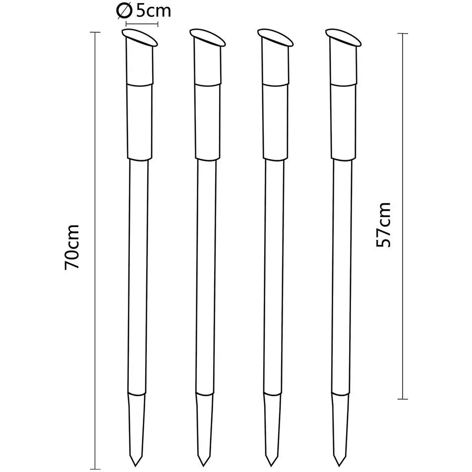 LED Solarlampe 4er Set - Wegbeleuchtung - Gartenbeleuchtung - mit Dämmerungssensor - 2