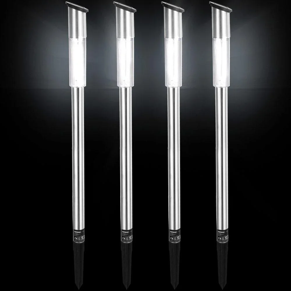 LED Solarlampe 4er Set - Wegbeleuchtung - Gartenbeleuchtung - mit Dämmerungssensor - 3