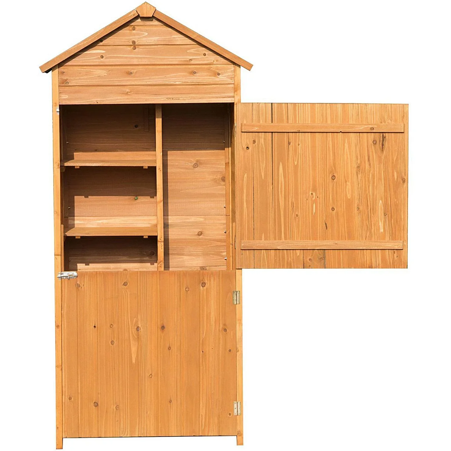 Gartenschrank Gartengerät Massivholz 90 x 50 x 190 cm - 0