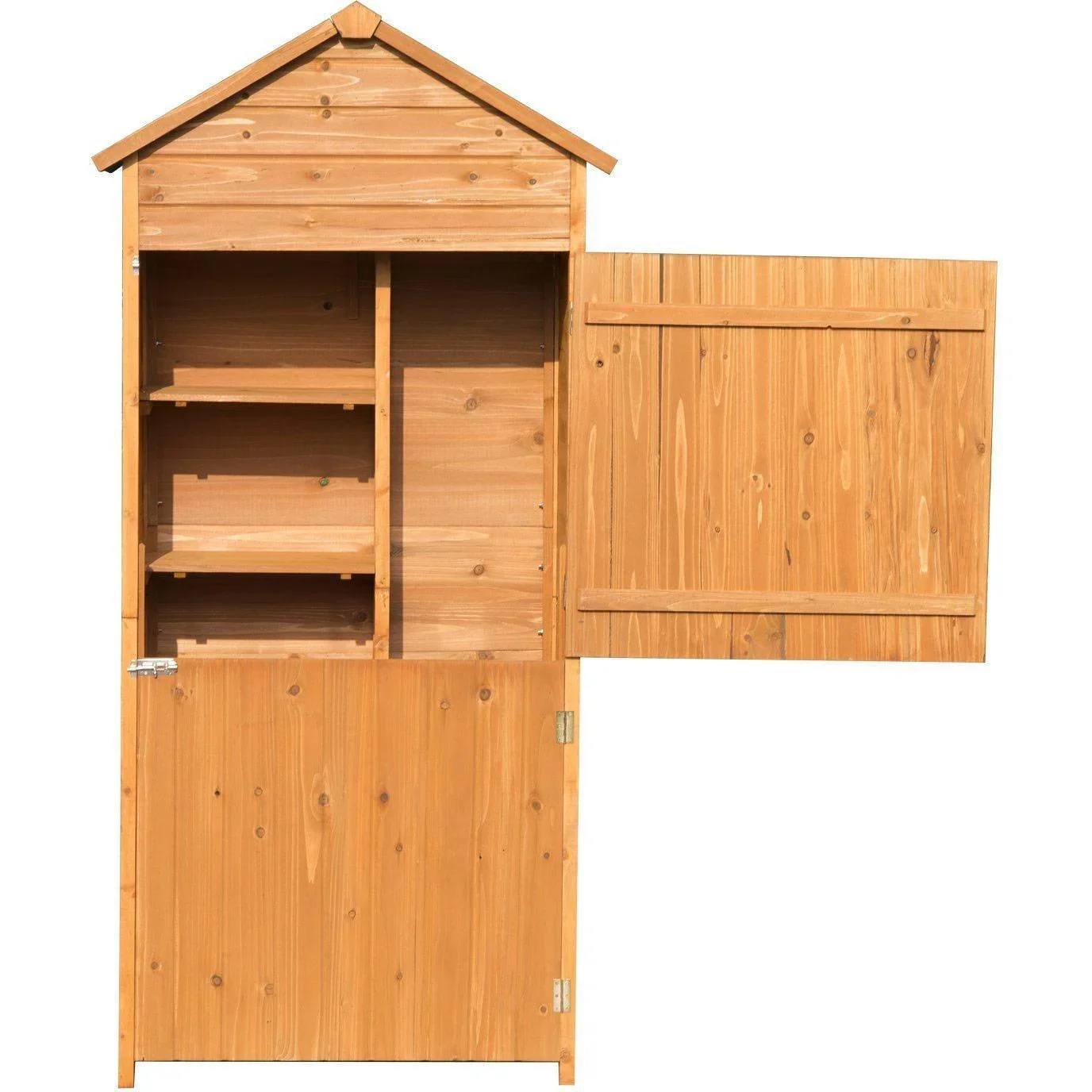 Gartenschrank Gartengerät Massivholz 90 x 50 x 190 cm - 3