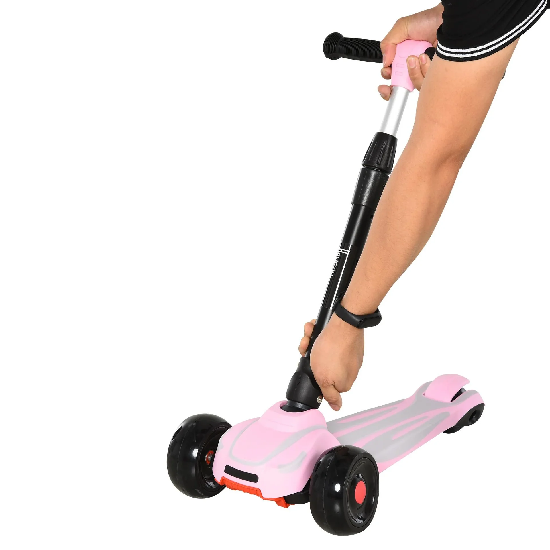 Mädchenroller mit einstellbarer Höhe, rosa - 3