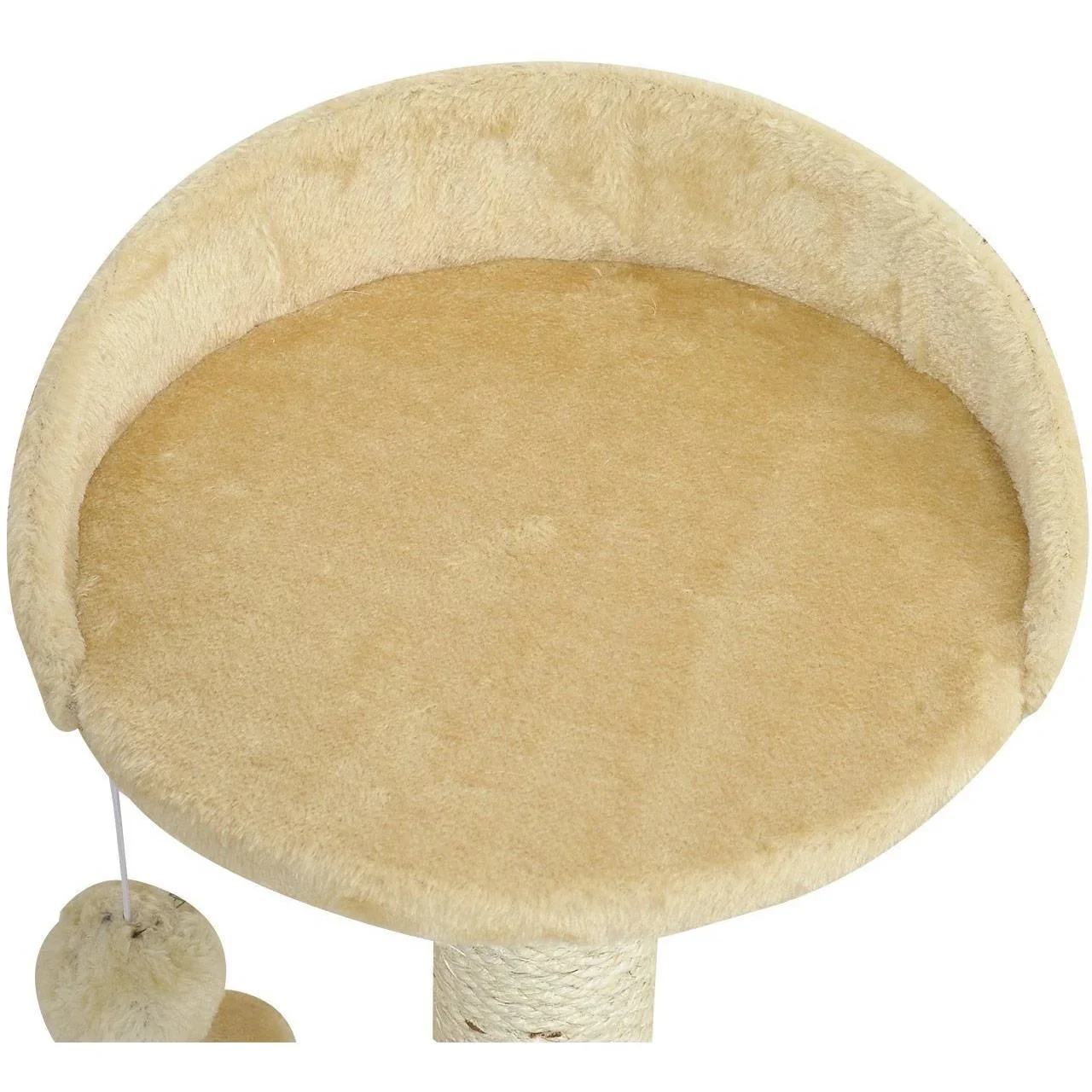 Katzenbaum mit beigem Plüsch 36 cm x 36 cm x 44 cm - 0