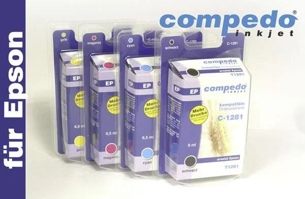 Druckerpatrone für Epson T1281-4 4er Multipack - 4er Set in den Farben cyan, gelb, magenta und schwarz - 0