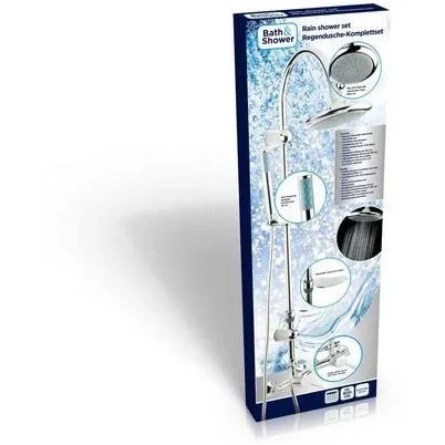 Brausegarnitur - Regendusche - Handbrause - Chrom - 2