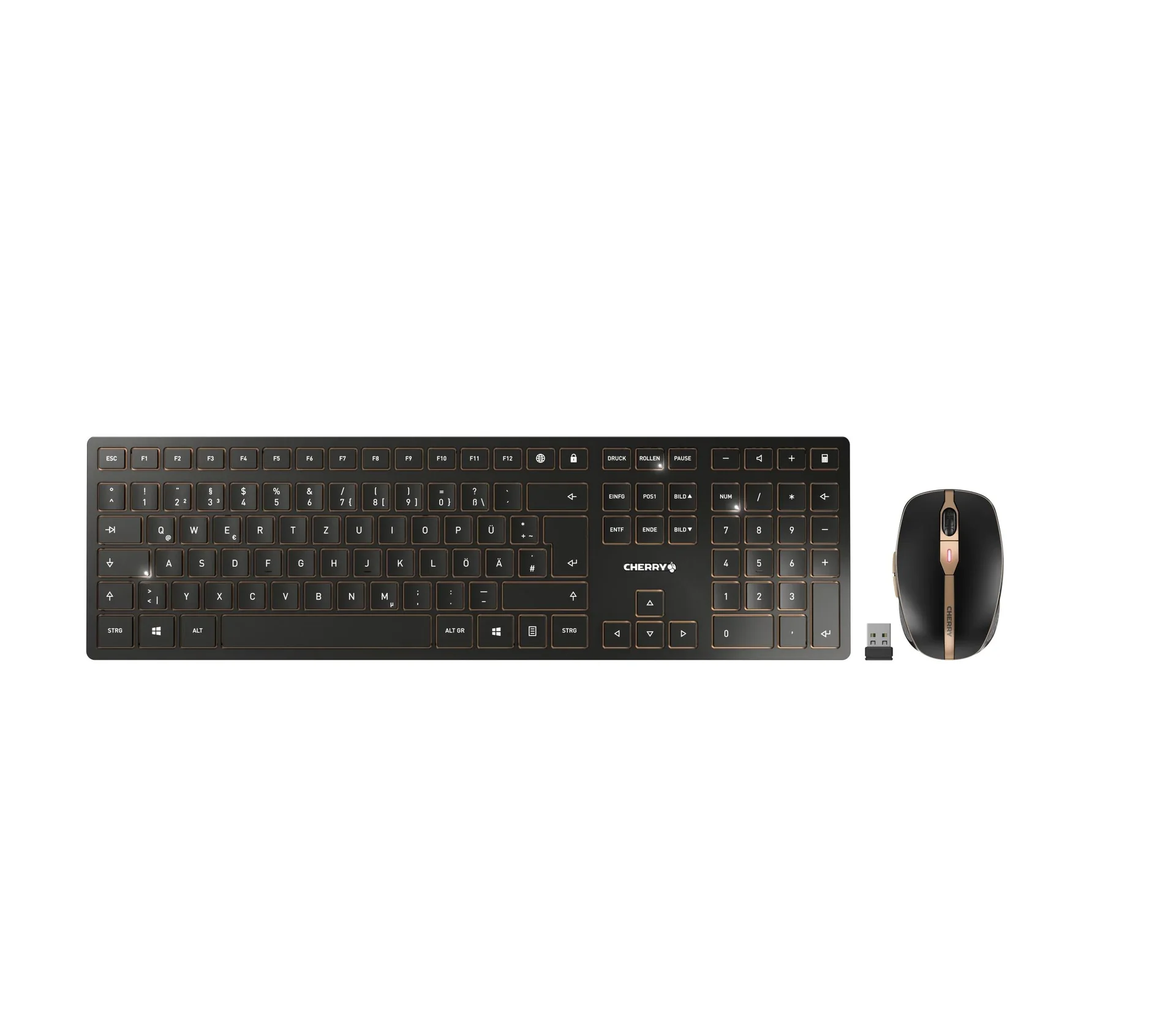 Kabelloses Tastatur-Maus-Set DW 9000 SLIM schwarz - 0