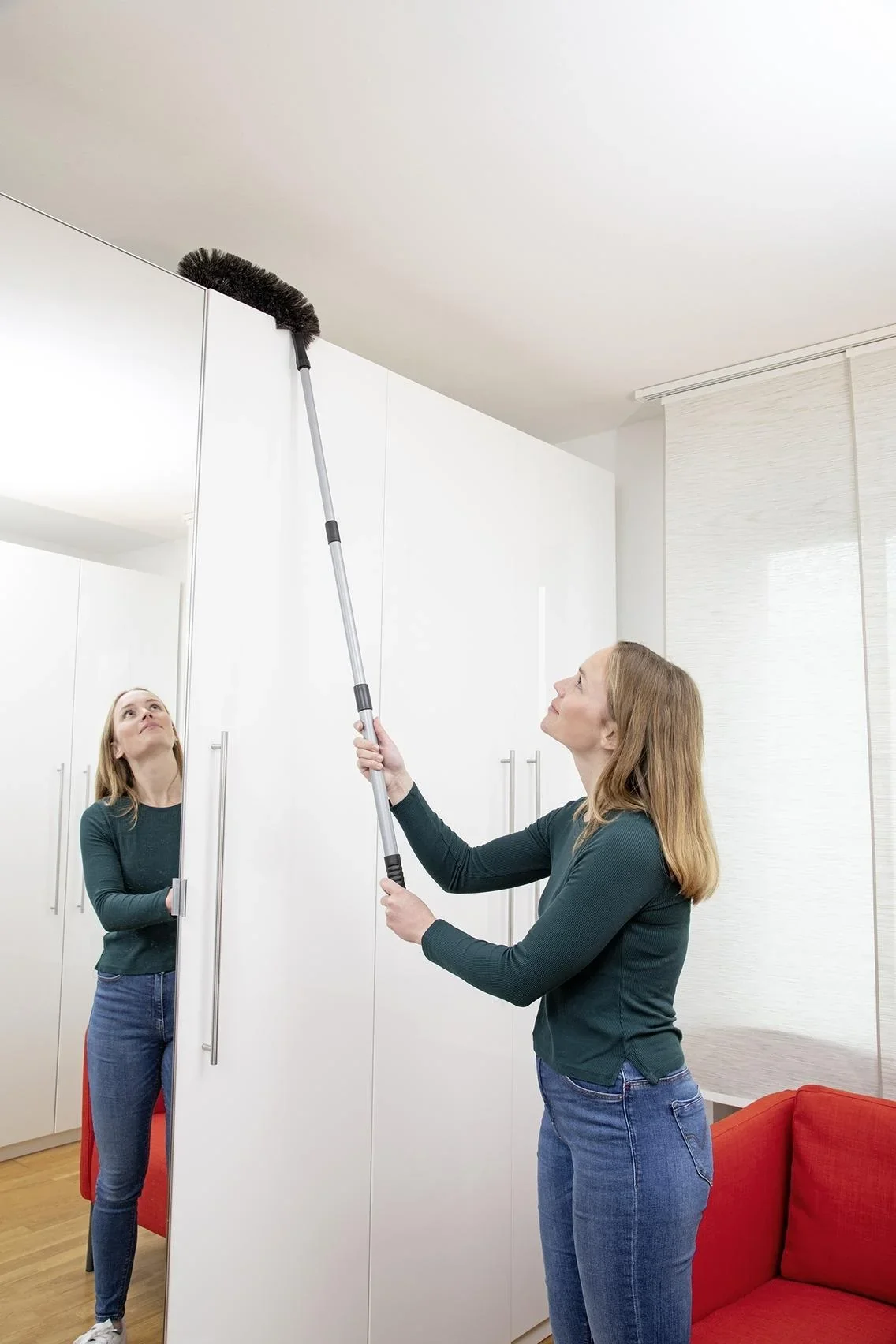 Ziegenhaar-Staubbesen mit Teleskopstiel - 2