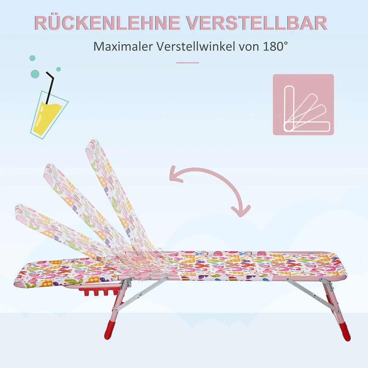 Kinder Gartenliege klappbar - 6