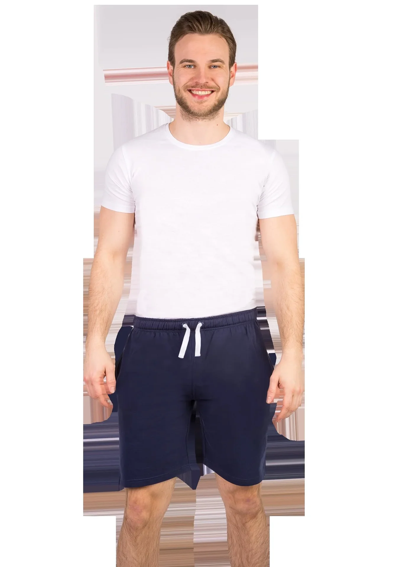 Shorts aus Baumwolljersey, Farbe marine, Gr.M - 2