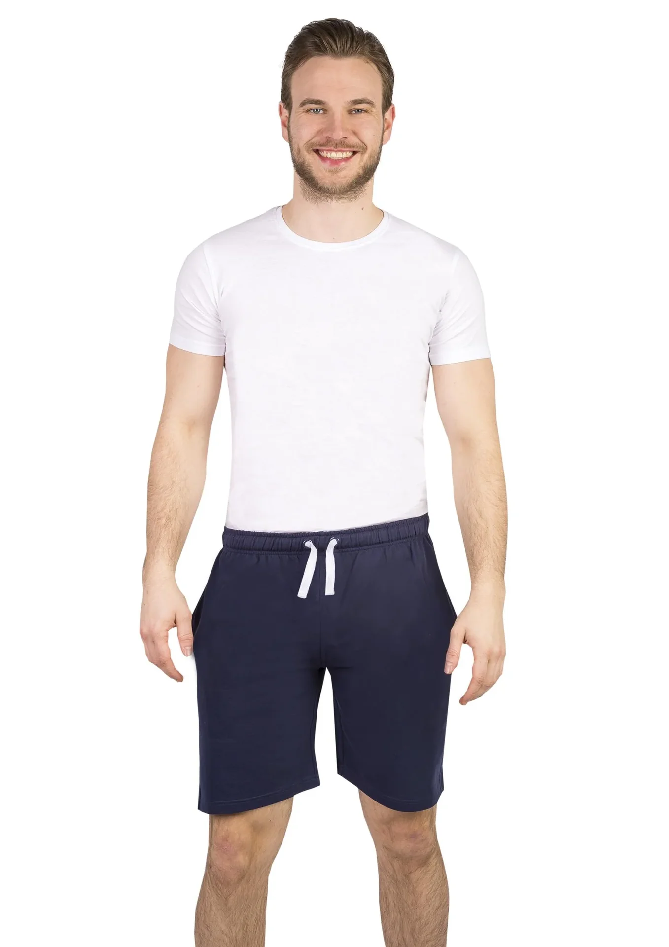 Shorts aus Baumwolljersey, Farbe marine, Gr.M - 5