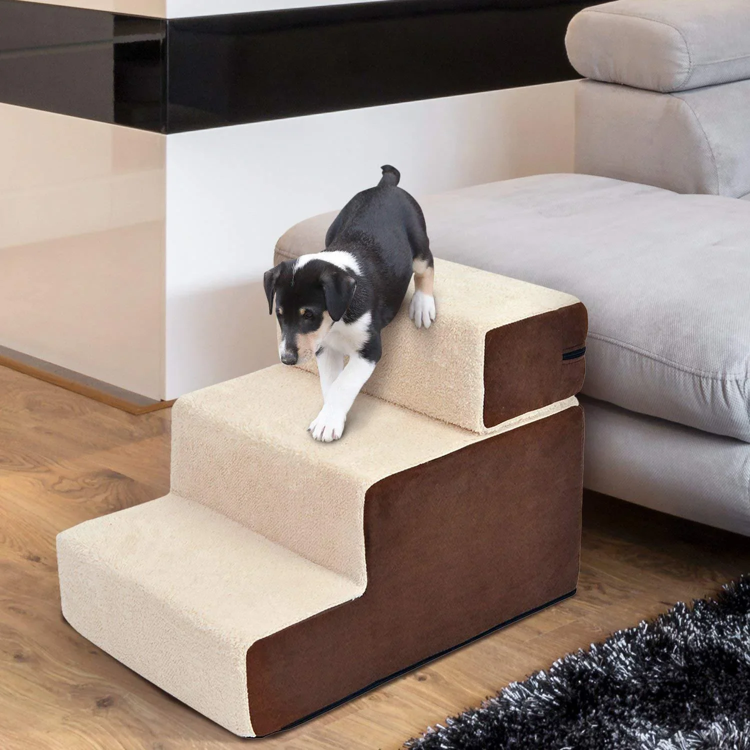 Hundetreppe Katzentreppe Einstiegshilfe Beige - 1
