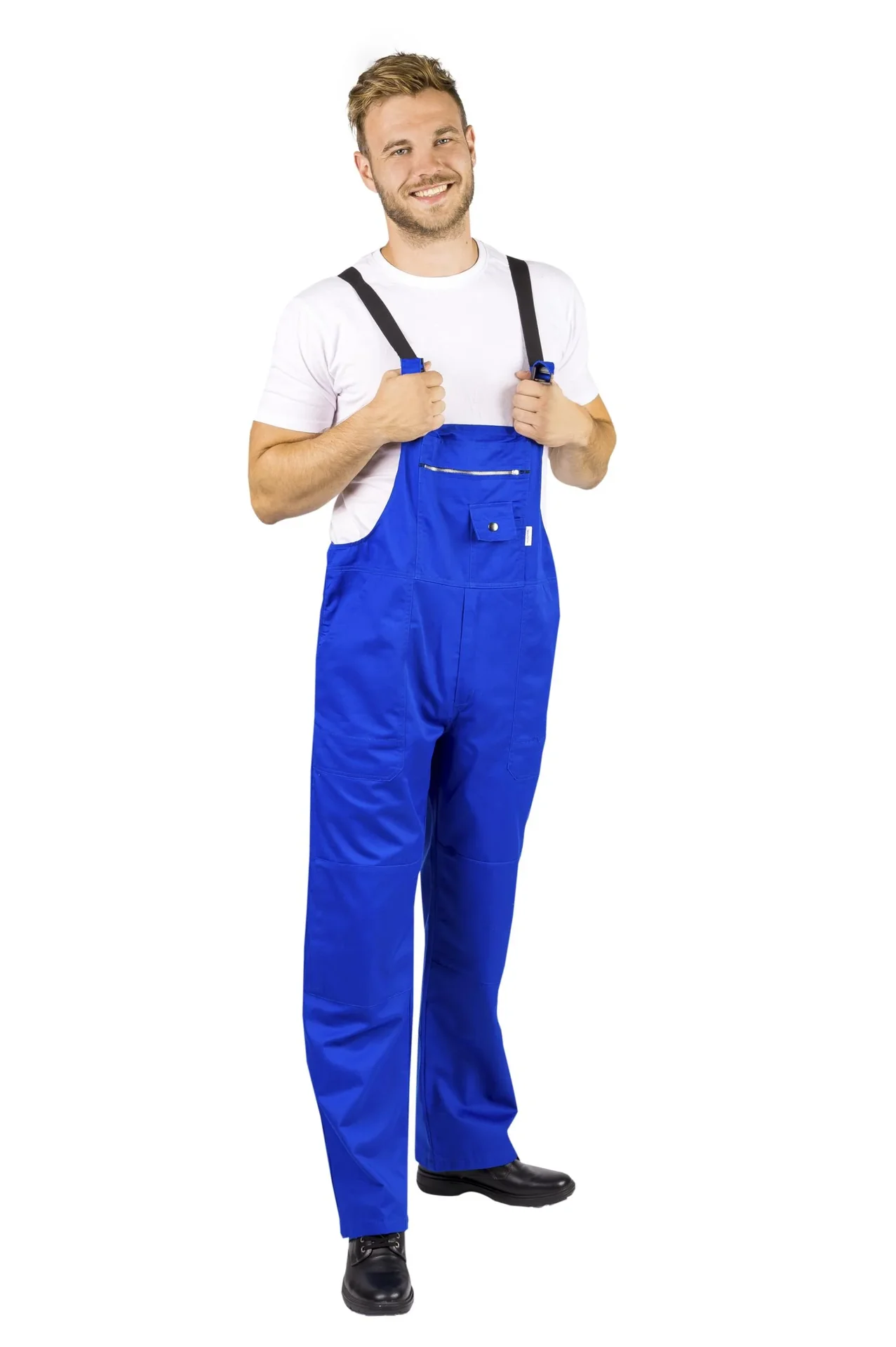 Latzhose mit seitlichen Dehnzonen, Farbe blau Gr.46 - 6
