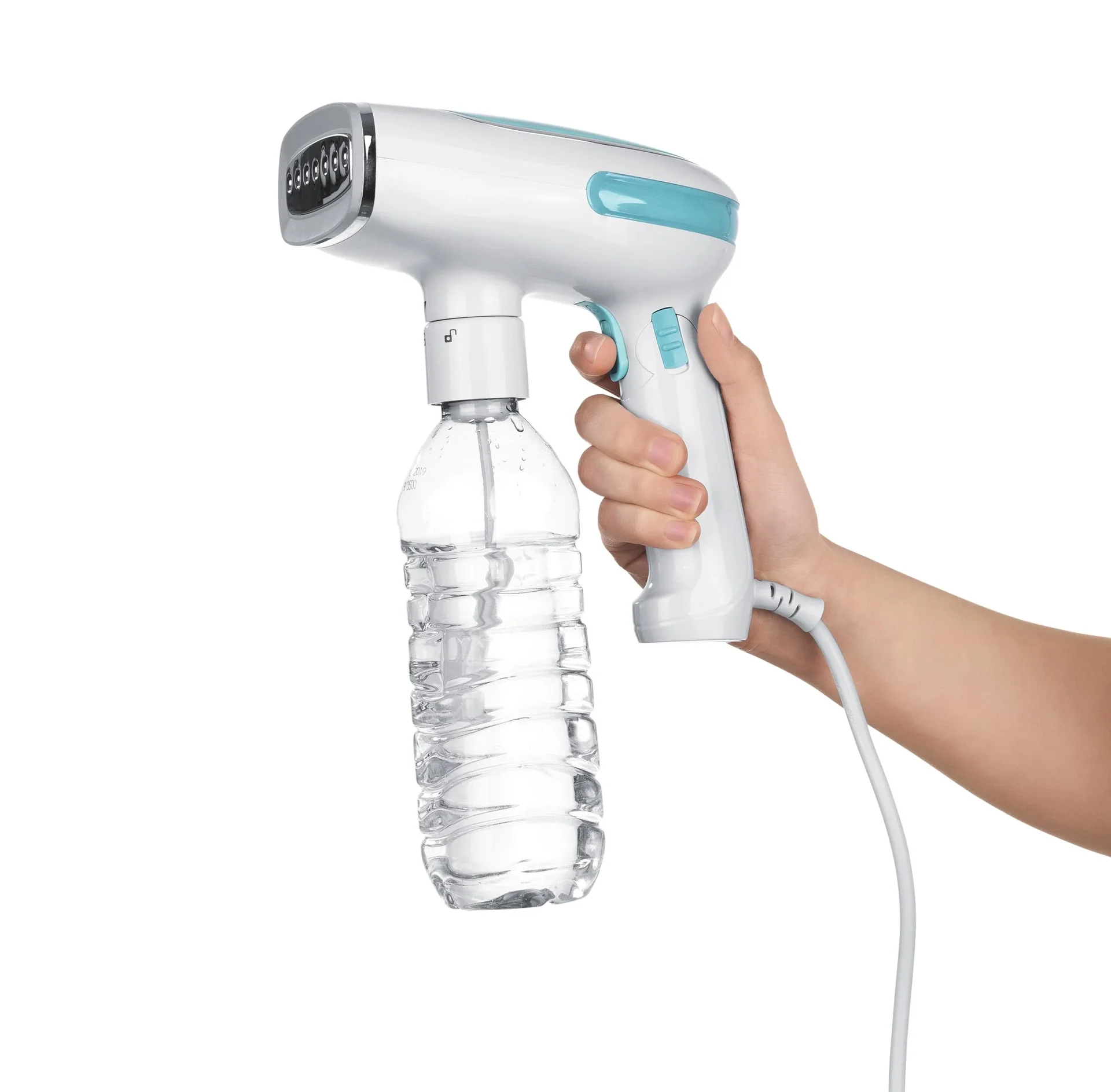 Dampfglätter, faltbar, Türkis/ Weiß, 1200 Watt - 7