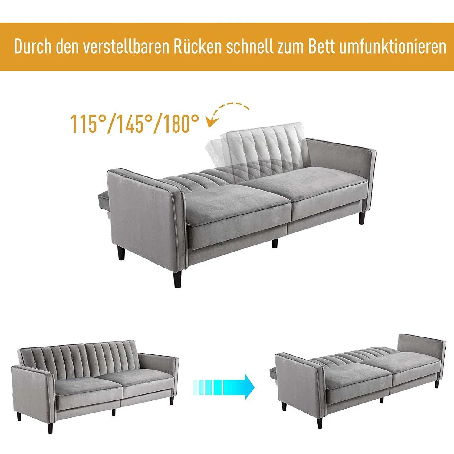 Polstersofa mit Schlaffunktion - 7