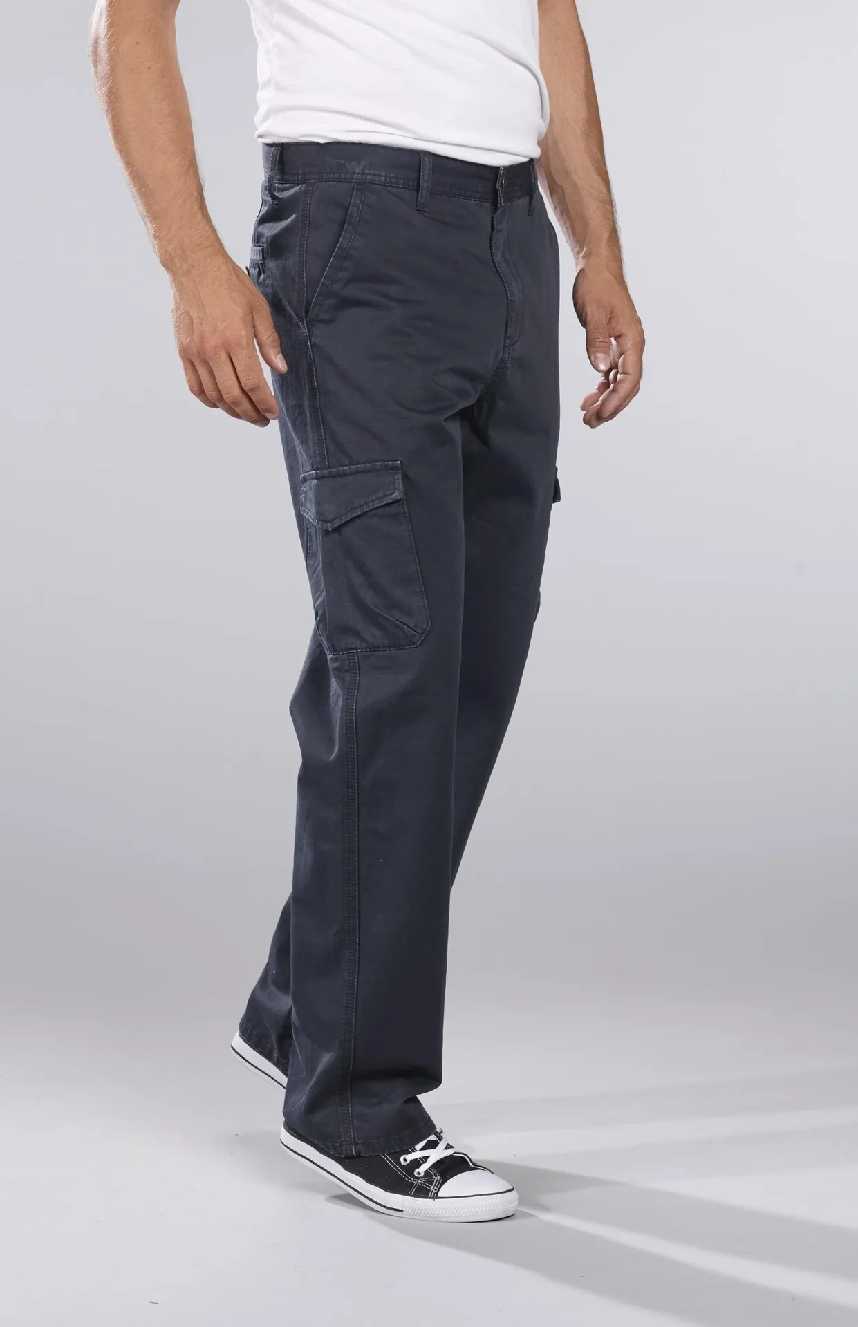 Cargohose aus Baumwolltwill, Farbe blau/grau, Gr.48 - 2