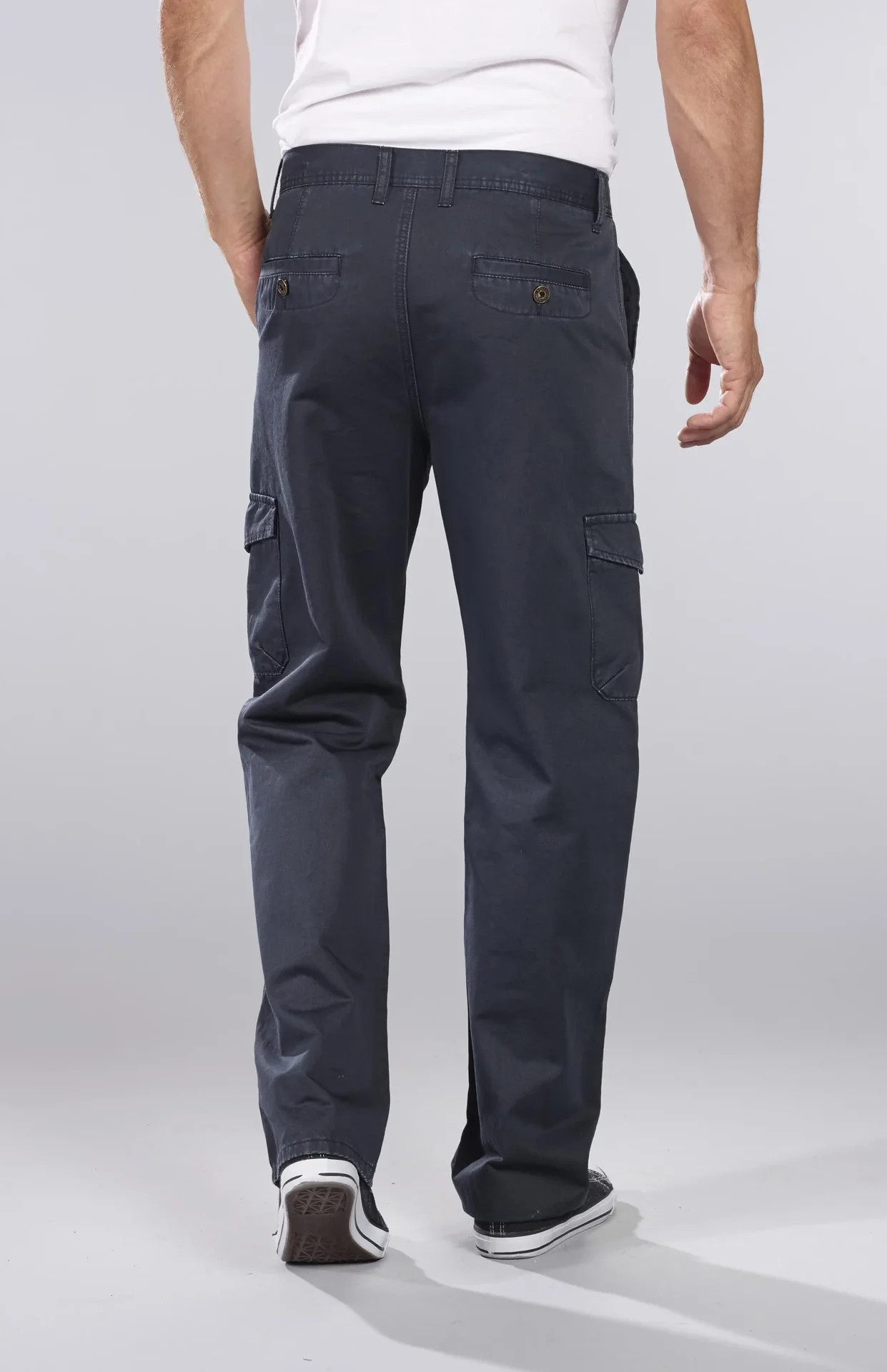 Cargohose aus Baumwolltwill, Farbe blau/grau, Gr.48 - 4