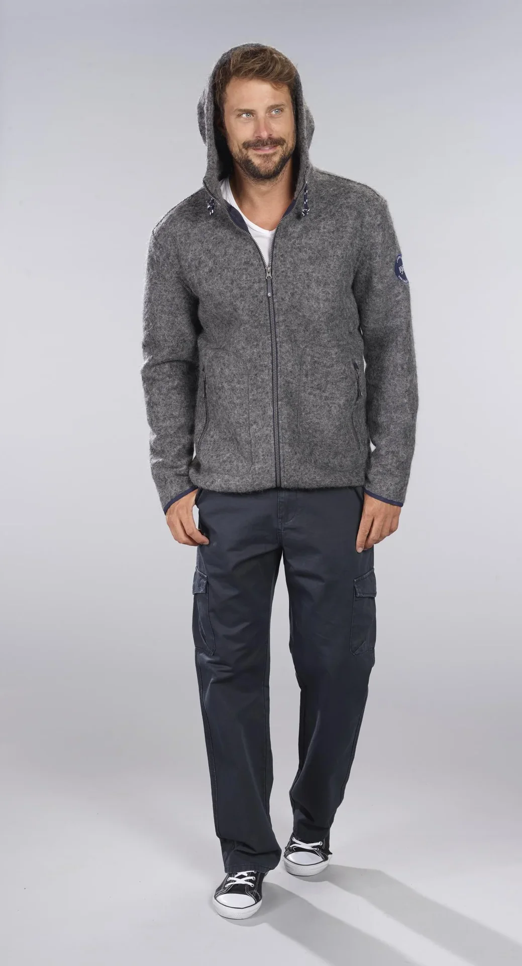 Cargohose aus Baumwolltwill, Farbe blau/grau, Gr.48 - 5