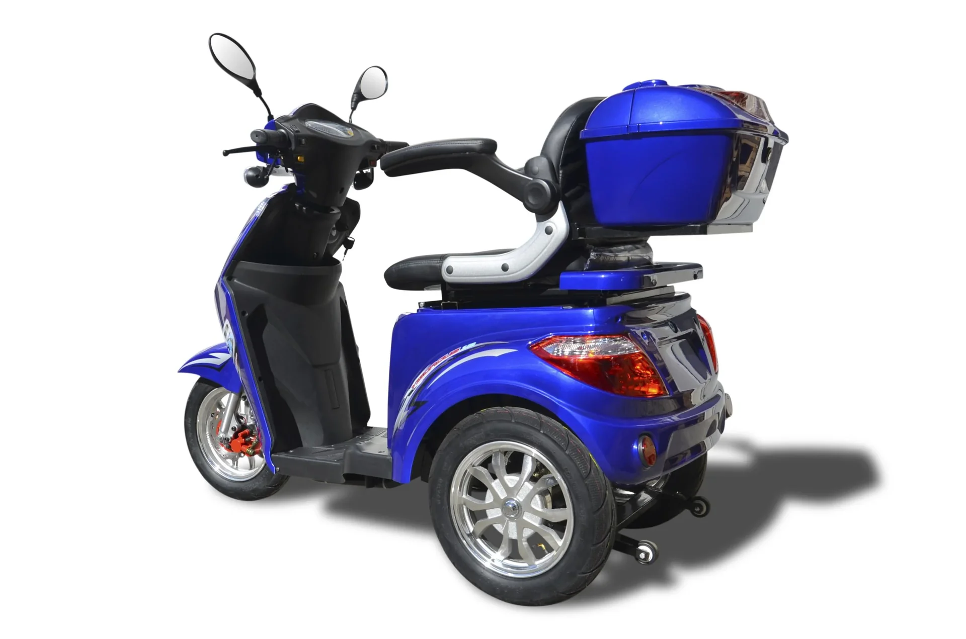 Elektro Dreirad blau - herausnehmbarer Li-Io Akku 30 Ah - 25 km/h - Seniorenmobil - 2