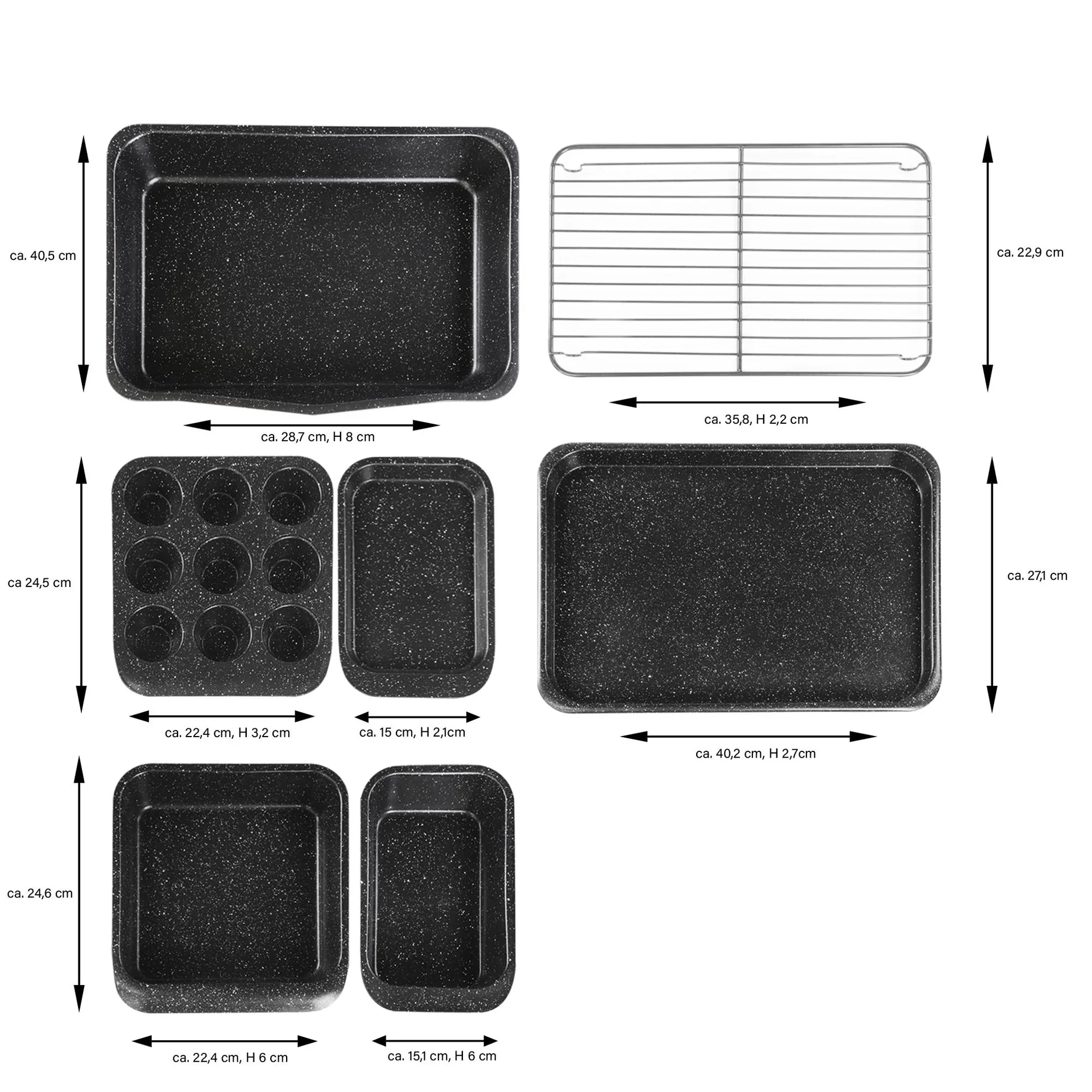 Backformen-Set, 7-teilig - 2