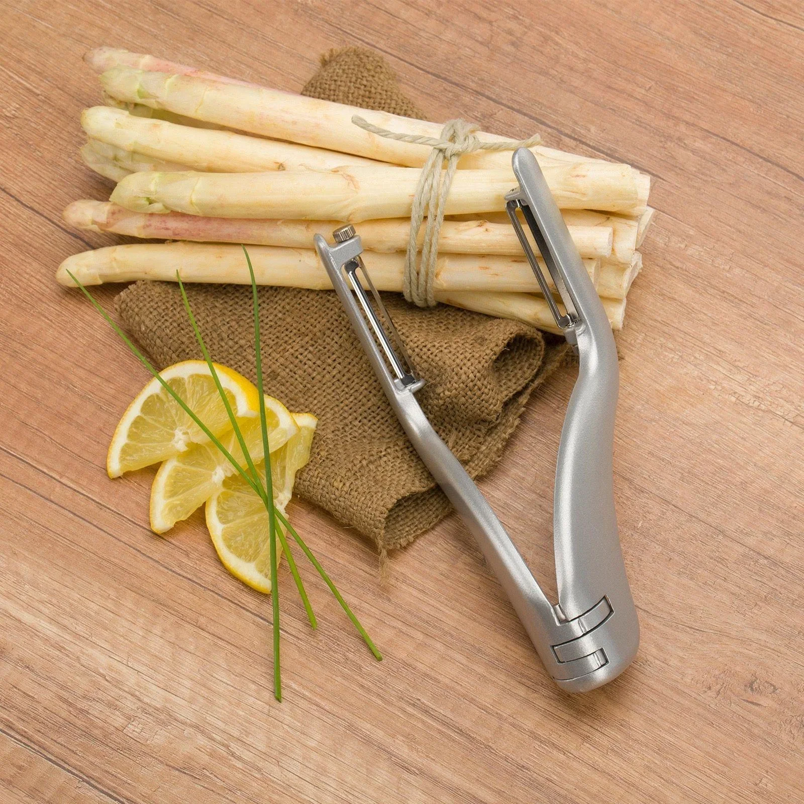 Gemüse-Doppelschäler, Spargel-Schäler, „Peel Star Alu“ - 1