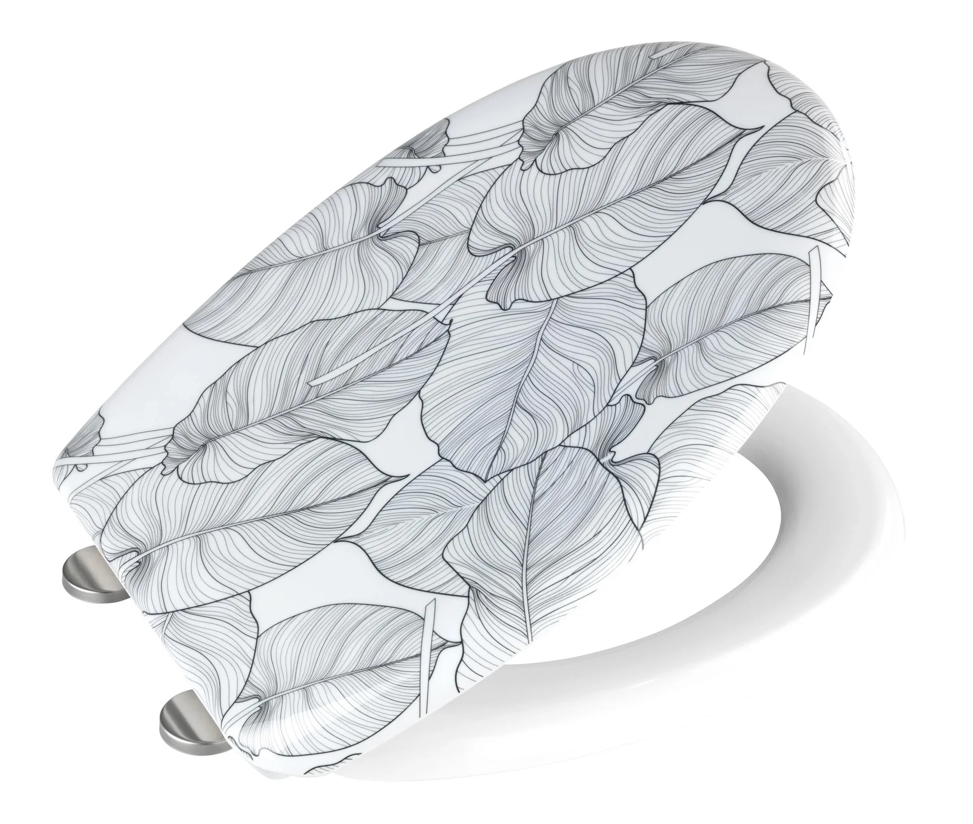 WC-Sitz Duroplast Samoa, Schnellbefestigung aus rostfreiem Edelstahl, antibakterieller Duroplast - 0