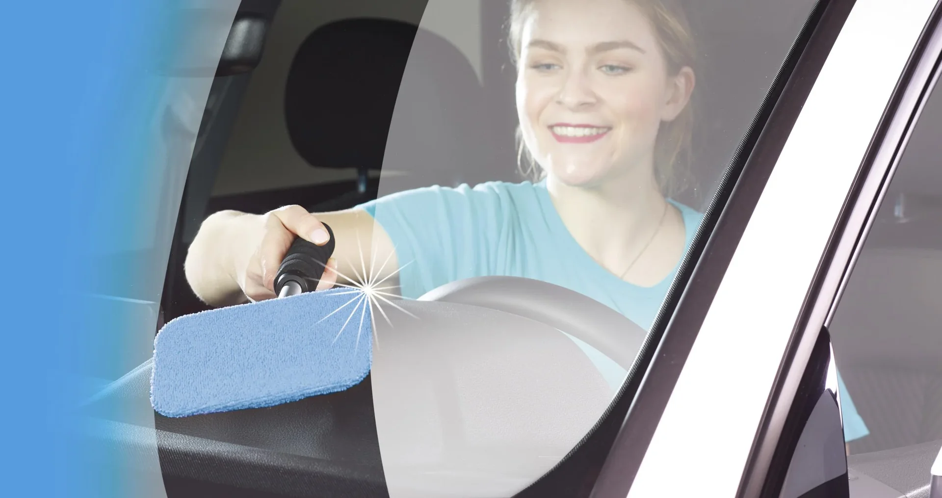 Autoscheiben-Innenreiniger inklusive Sprühflasche und Mikrofaserbezug - 2