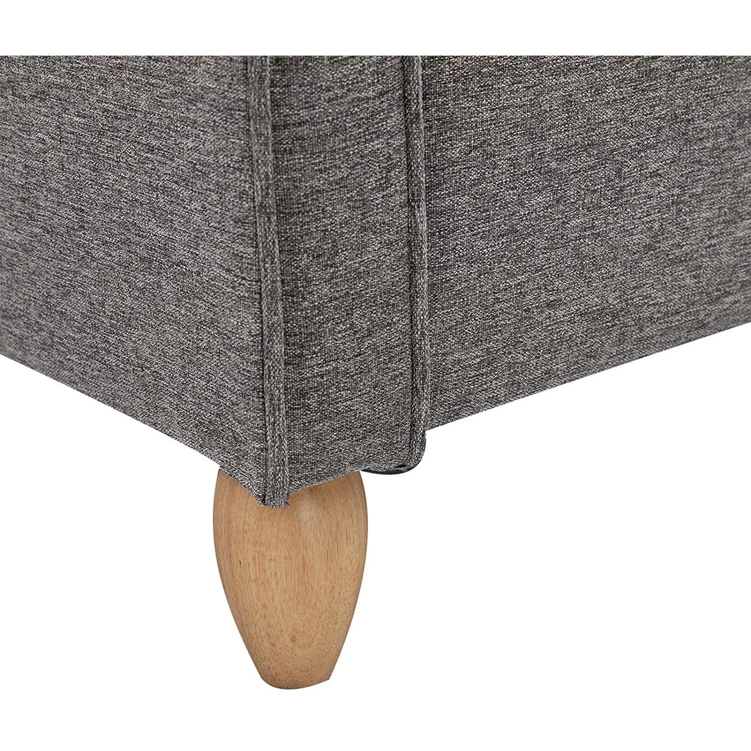 Einzelsofa Polsterstuhl abnehmbar mit Kissen 200 kg-Belastbarkeit Leinenbezüge Schaumstoff Hellgrau 82 x 65 x 78 cm - 2