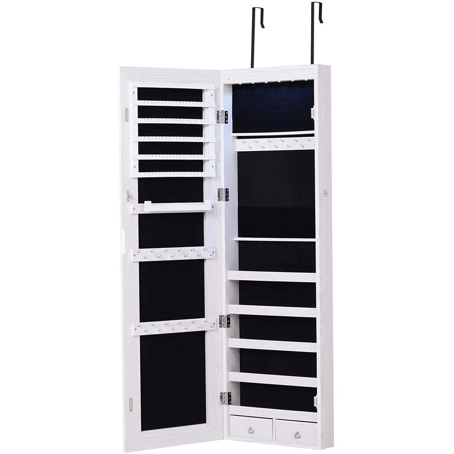 LED Schmuckschrank mit Spiegel - 0