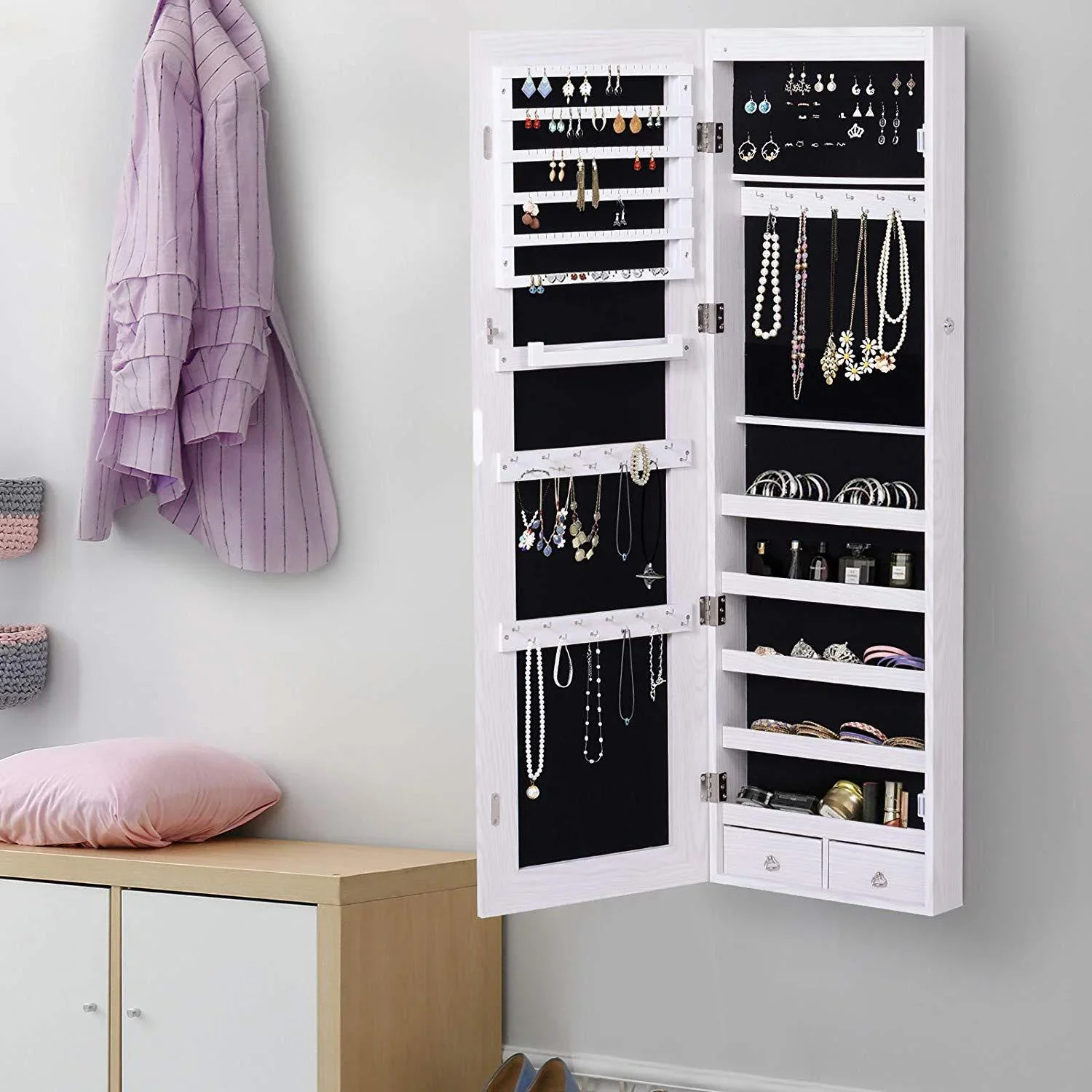 LED Schmuckschrank mit Spiegel - 4