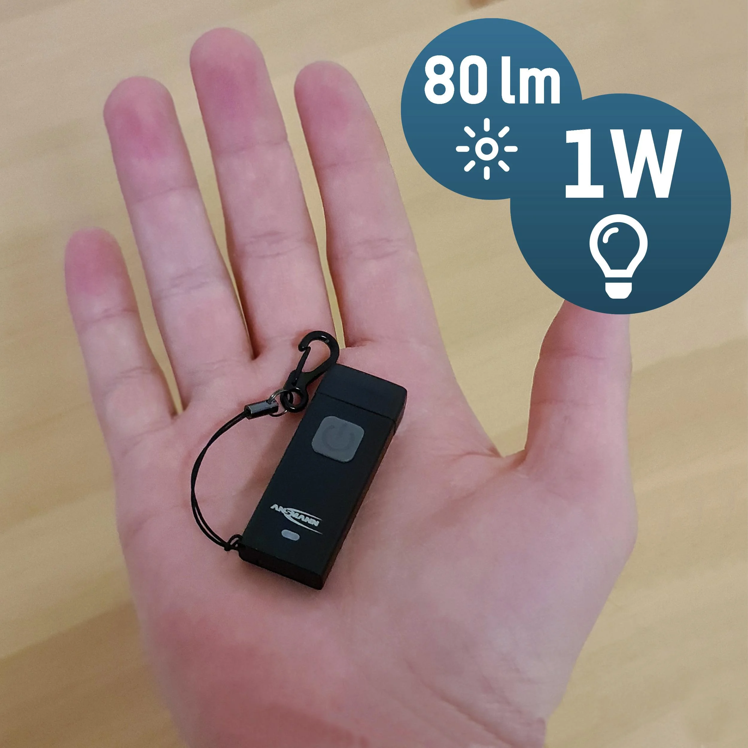 Mini LED Taschenlampe mit integriertem USB-A-Stecker, dimmbar - 9