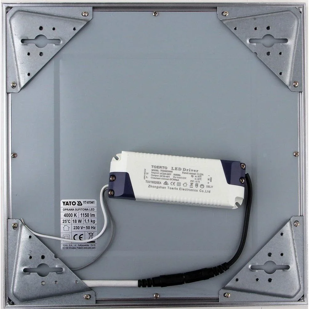 LED-Deckenleuchte - 18W - 30x30cm - 5