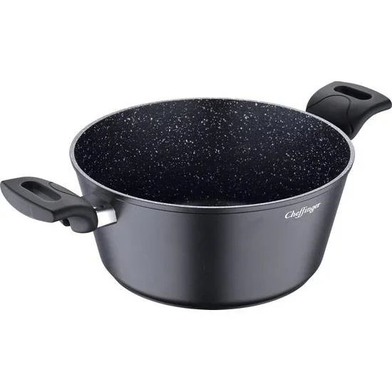 Cheffinger 10-teiliges Pfannenset - Marmorbeschichtung - Schwarz - 2