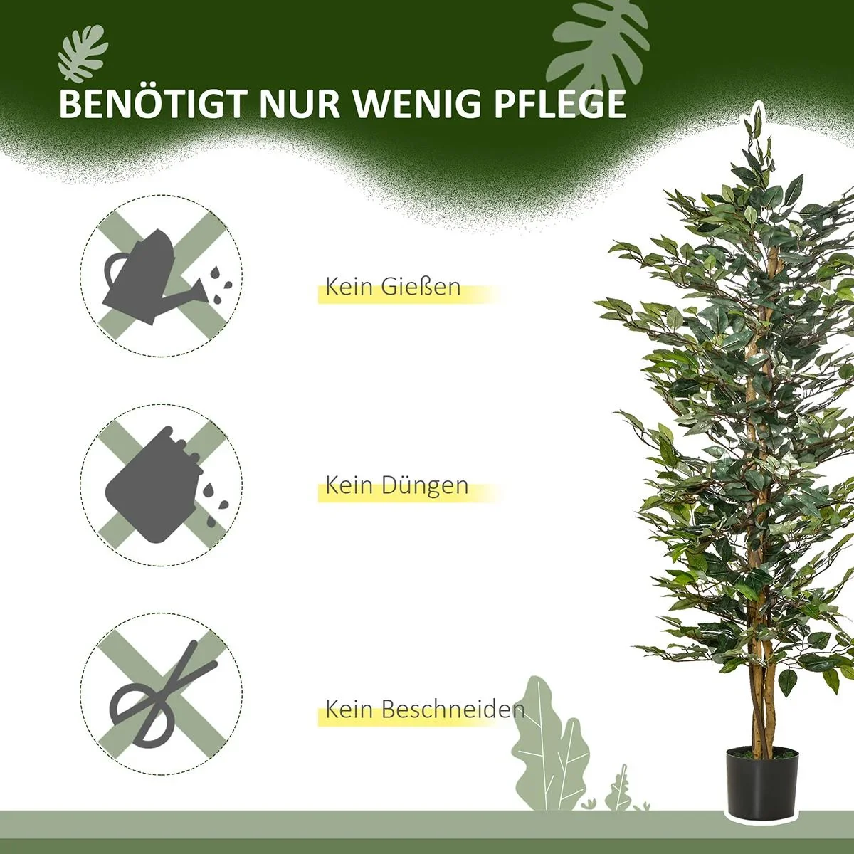 Lorbeerkirsche, Prunus lauroc. "Caucasica", für 5 m Hecke, 60-80 cm hoch, 7 Liter Topf, 10 Stück im Set - 1