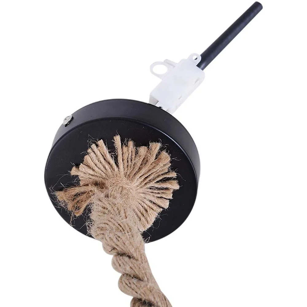 Hängeleuchte Deckenlampe Hanfseil Lampenschirm E27 40 W beige ?35 x 160 cm(ohne Birne) - 3